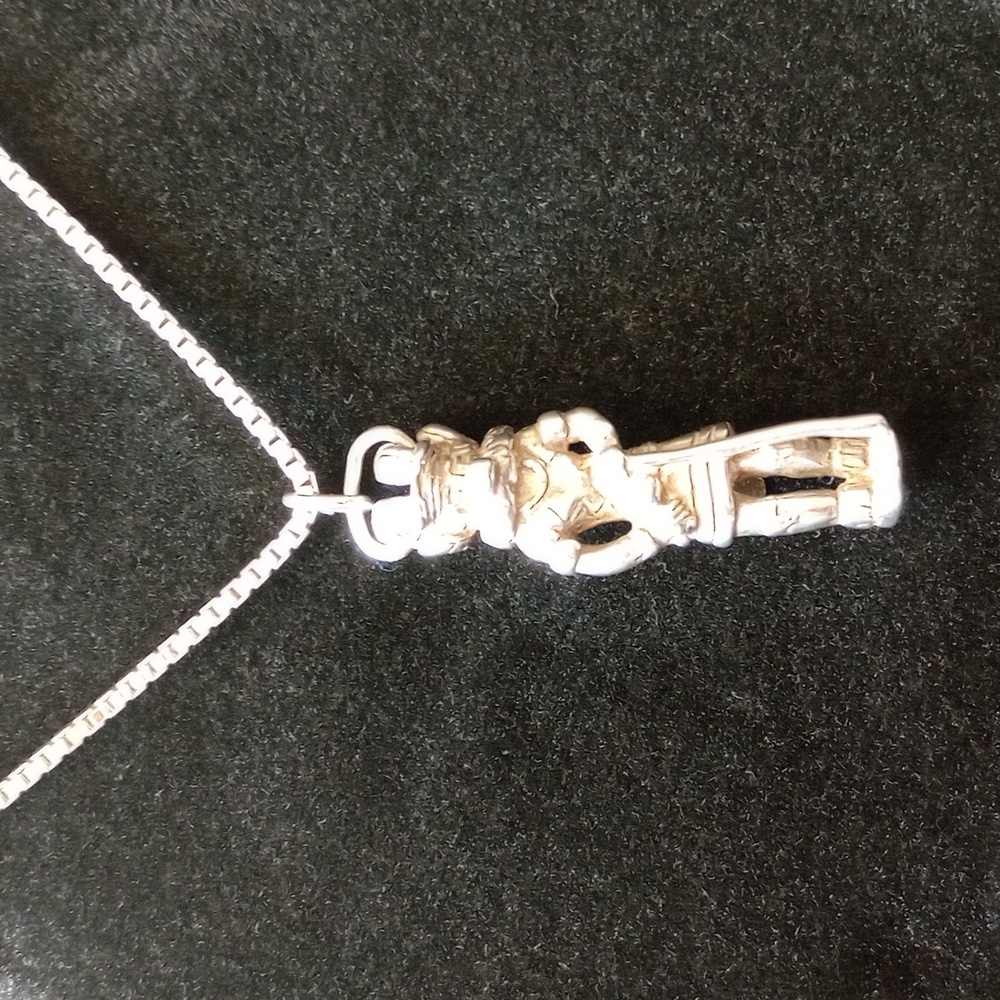 Sterling Silver Tribal Chief Kachina Pendant Necklace
